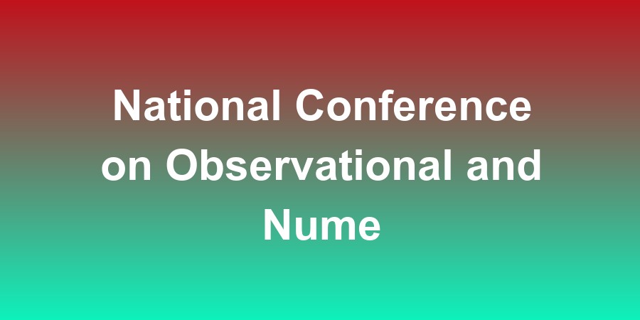 National Conference on Observational and Numerical aspects of Compound Events (ONCE)