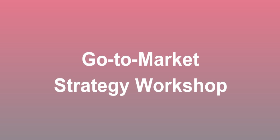 Go-to-Market Strategy Workshop