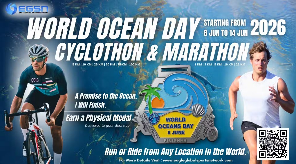 World Ocean Day- 2026 Virtual Marathon and Cyclothon